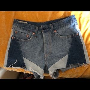 Levi’s color block shorts